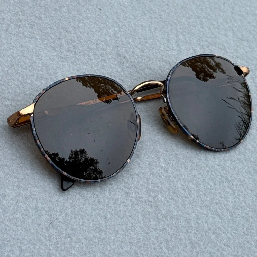 Vintage Brooks Brothers Sunglasses Round Tortoise Gold BB 101S 1006 Italy 52 20